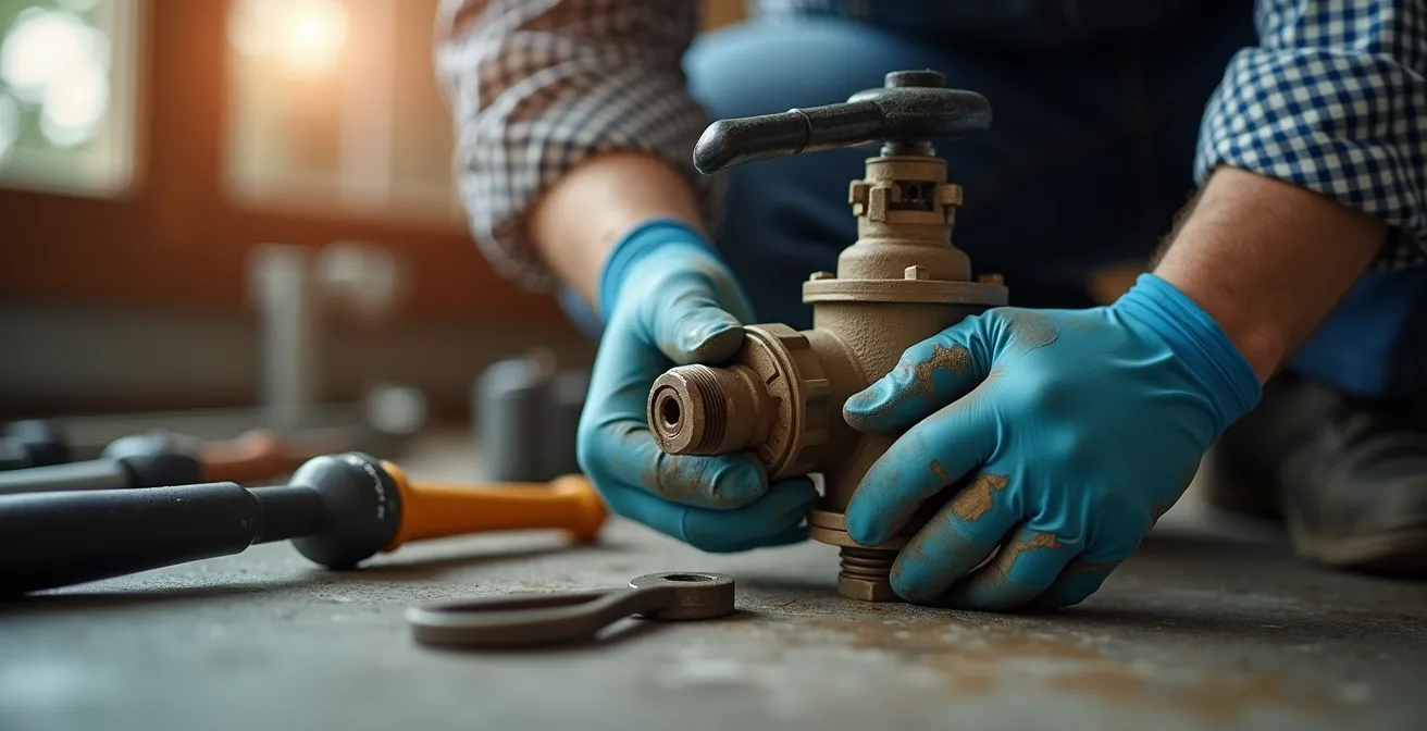 Inspection professionnelle d'un clapet anti-retour par un plombier certifié à Montréal