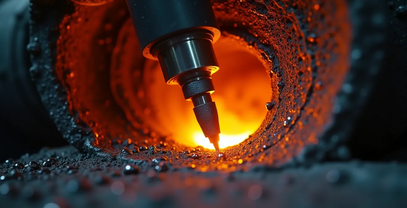 Inspection d'un échangeur thermique de fournaise avec une caméra endoscopique professionnelle