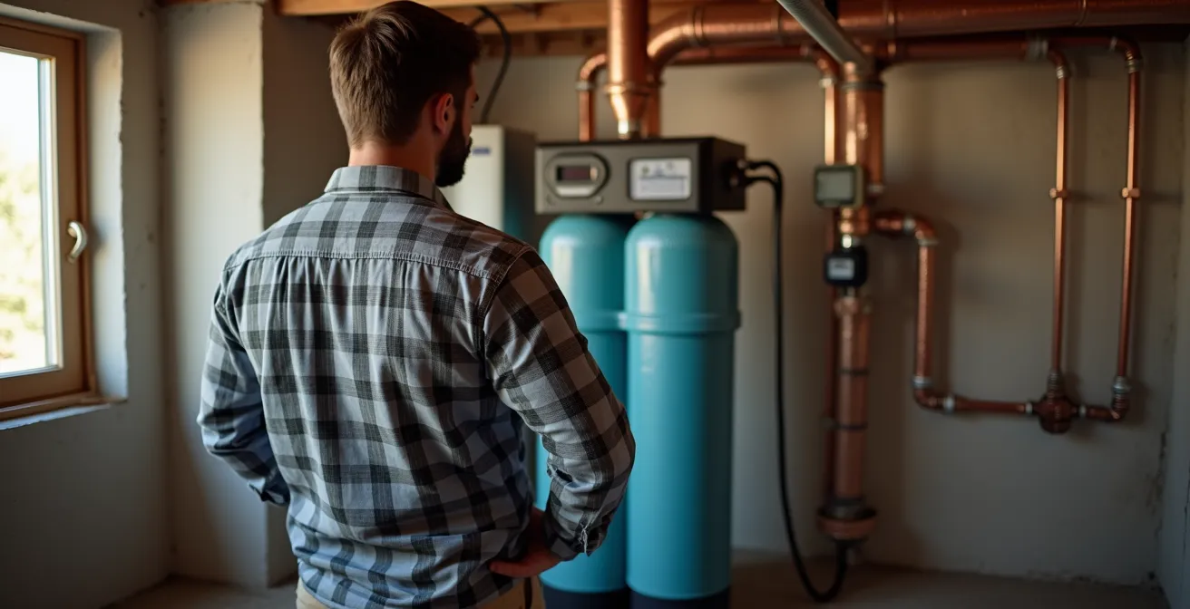 Installation de récupération d'eaux grises dans une maison rurale québécoise